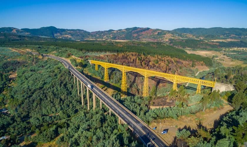 viaducto del malleco, construcción