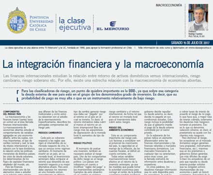 integración financiera, macroeconomía