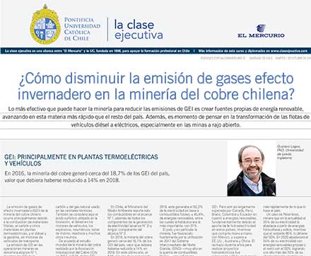 gases efecto invernadero, minería del cobre chilena