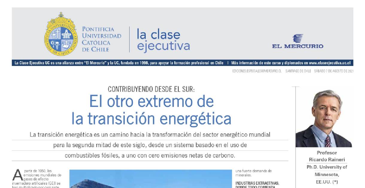 El otro extremo de la transición energética - Clase Ejecutiva UC