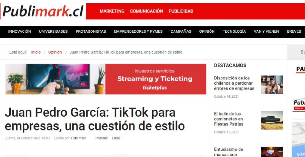 Juan Pedro García: TikTok para empresas, una cuestión de estilo