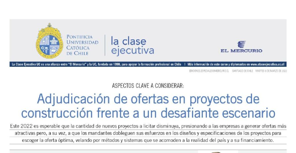 adjudicación de ofertas, proyectos de contrucción