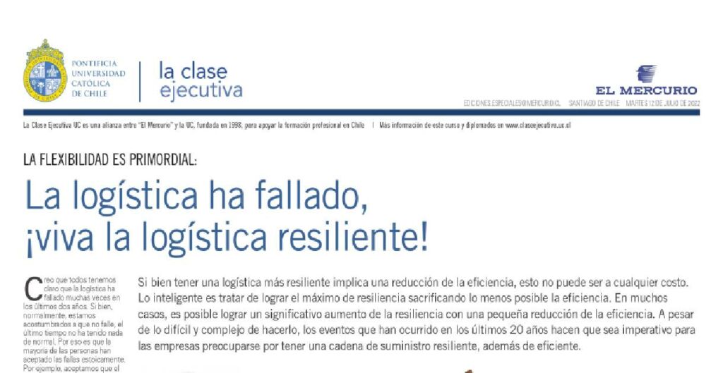 logística, logística resiliente