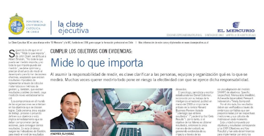 Mide lo que importa, objetivos, indicadores